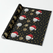Golf Kerstthema Cadeaupapier (Uitgerold)