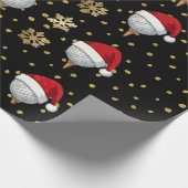Golf Kerstthema Cadeaupapier (Hoek)