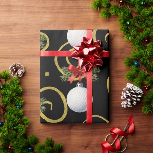 Golf Kerstthema Cadeaupapier (Feestdagen Geschenken)