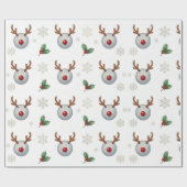 Golf Kerstthema Cadeaupapier (Vlak)