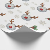 Golf Kerstthema Cadeaupapier (Hoek)