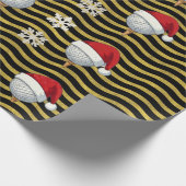 Golf Kerstthema Cadeaupapier (Hoek)