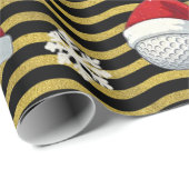 Golf Kerstthema  Cadeaupapier (Rol Hoek)