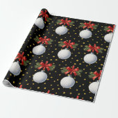 Golf Kerstthema  Cadeaupapier (Uitgerold)