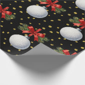 Golf Kerstthema Cadeaupapier (Hoek)