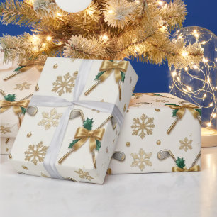 Golf Kerstthema Cadeaupapier