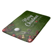Golf Kerstthema op groen gras Badmat (Gekanteld)