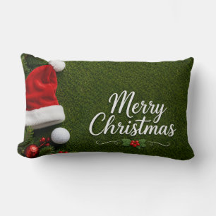 Golf Kerstthema op groen gras Kussen