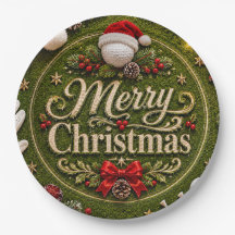 Golf Kerstthema op groen gras