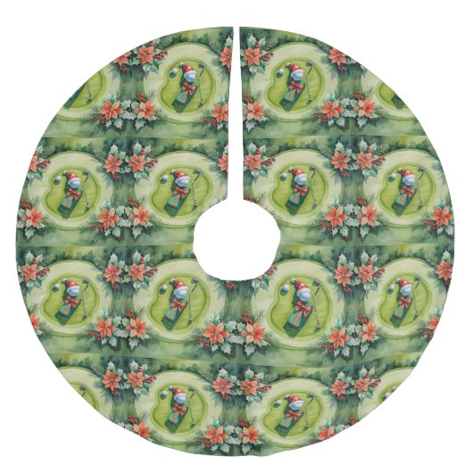 Golf Kerstthema op putting green Kerstboom Rok (Voorkant)