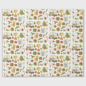 Golf Kerstthema voor Golf Vader Cadeaupapier (Vlak)