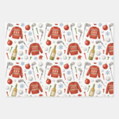 Golf Kerstthema voor Golf Vader Inpakpapier Vel (Voorkant 2)