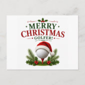 Golf Kerstthema voor golfer Briefkaart (Voorkant)