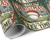 Golf Kerstthema voor Golfer Cadeaupapier (Rol Hoek)