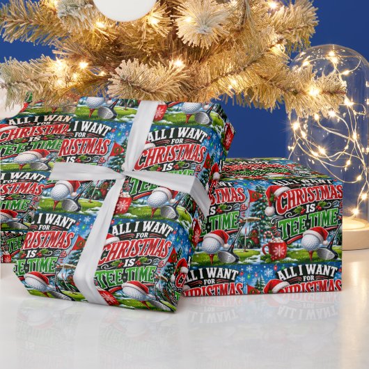 Golf Kerstthema voor Golfer Cadeaupapier (Feestdagen)