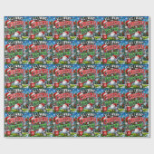 Golf Kerstthema voor Golfer Cadeaupapier (Vlak)