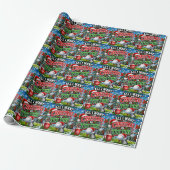 Golf Kerstthema voor Golfer Cadeaupapier (Uitgerold)