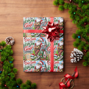Golf Kerstthema voor Golfer Cadeaupapier