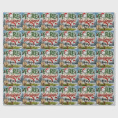 Golf Kerstthema voor Golfer Cadeaupapier (Vlak)