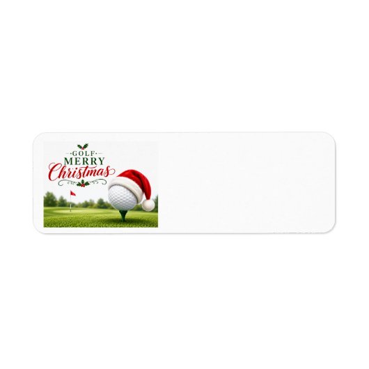 Golf Kerstthema voor golfer Etiket (Voorkant)