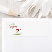Golf Kerstthema voor golfer Etiket (Insitu)