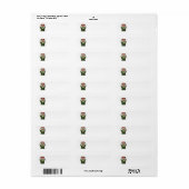Golf Kerstthema voor golfer Etiket (Full Sheet)