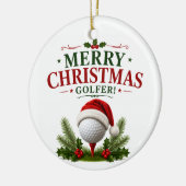 Golf Kerstthema voor golfer Keramisch Ornament (Links)