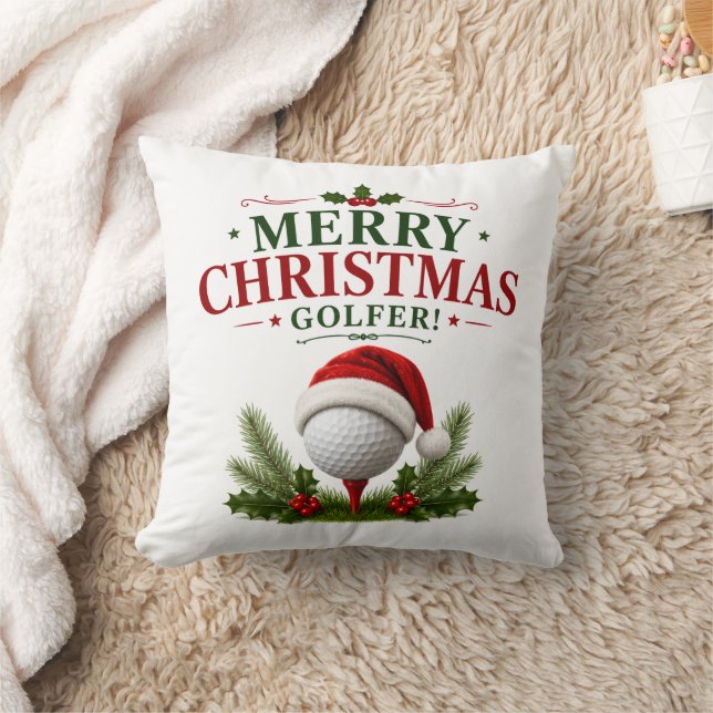 Golf Kerstthema voor golfer Kussen (Deken)