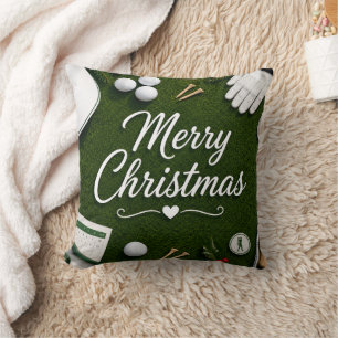 Golf Kerstthema voor golfer Kussen
