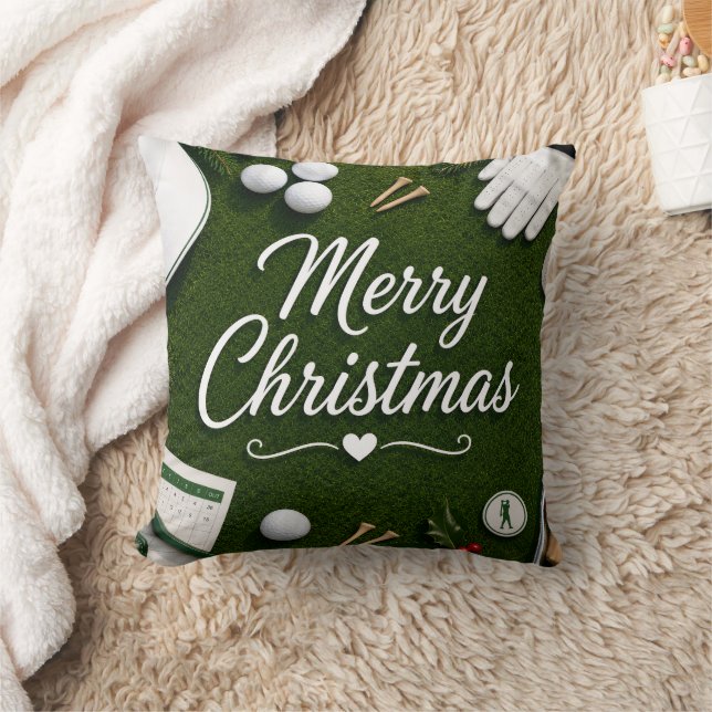 Golf Kerstthema voor golfer Kussen (Deken)