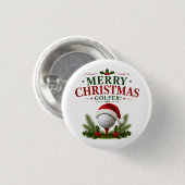 Golf Kerstthema voor golfer Ronde Button 3,2 Cm (Voorkant /achterkant)