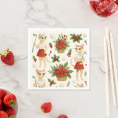 Golf Kerstthema voor katvrouw Golfer Servet (Insitu)