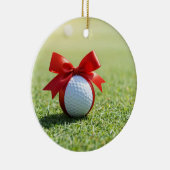 Golf Kerstthema voor Kerst Keramisch Ornament (Rechts)