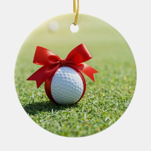Golf Kerstthema voor Kerst Keramisch Ornament (Voorkant)