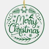 Golf Kerstthema voor Kerst Keramisch Ornament (Achterkant)