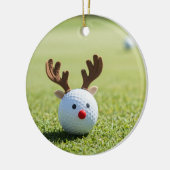Golf Kerstthema voor Kerstmis Keramisch Ornament (Links)