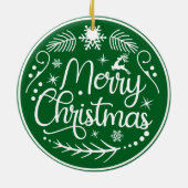 Golf Kerstthema voor Kerstmis Keramisch Ornament (Achterkant)