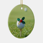 Golf Kerstthema voor Kerstmis Keramisch Ornament (Rechts)