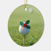 Golf Kerstthema voor Kerstmis Keramisch Ornament (Links)