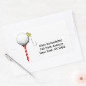 Golf kerstvakantie adreslabels rechthoekige sticker (Envelop)