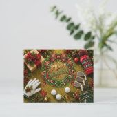 Golf Kerstvakantie Briefkaart (Staand voorkant)