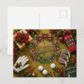 Golf Kerstvakantie Briefkaart (Voorkant / Achterkant)
