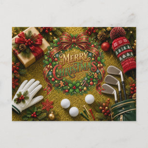 Golf Kerstvakantie Briefkaart