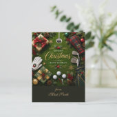 Golf Kerstvakantie Briefkaart (Staand voorkant)