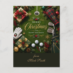 Golf Kerstvakantie Briefkaart