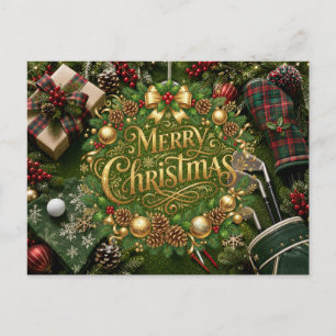 Golf Kerstvakantie Briefkaart