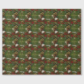 Golf Kerstvakantie Cadeaupapier (Vlak)