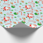 Golf Kerstvakantie Cadeaupapier (Hoek)