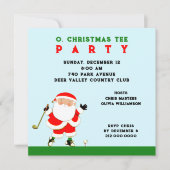Golf Kerstvakantie Feest Kaart (Voorkant)