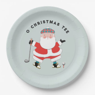 Golf Kerstvakantie Feest Papieren Bordje